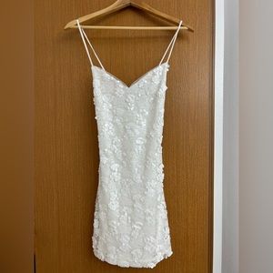 Beautiful white sequin cocktail dress